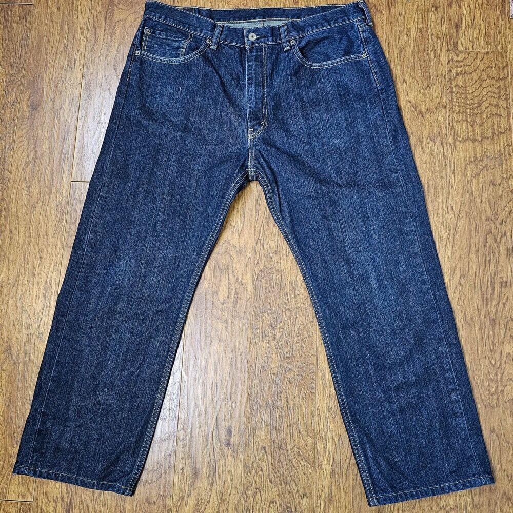 Levi Strauss & Co 505 Dark Wash Mid Rise Straight Men's Jeans Size 38 X 30 - Picture 2 of 7